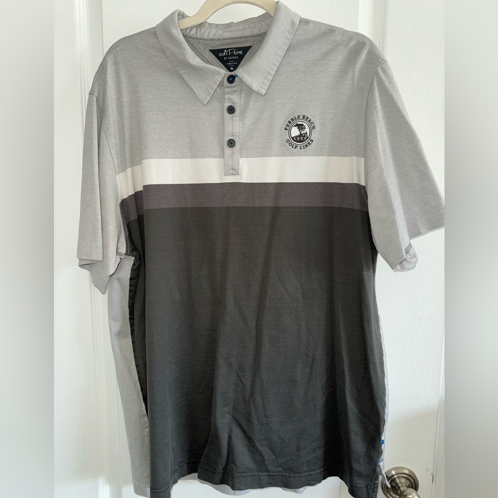 Men's Pebble Beach Golf Shirt: Adi Pure by Adidas Size XL